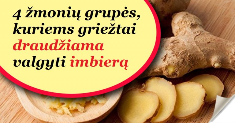 4 žmonių grupės, kuriems griežtai draudžiama valgyti imbierą. Turite tai žinoti!