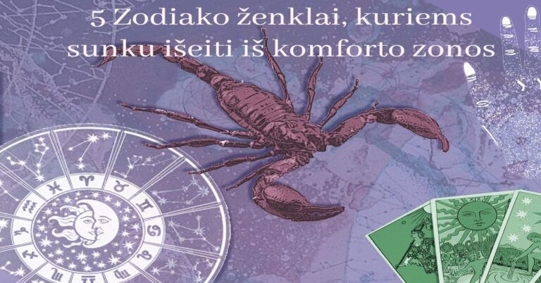 5 Zodiako ženklai, kuriems sunku išeiti iš komforto zonos