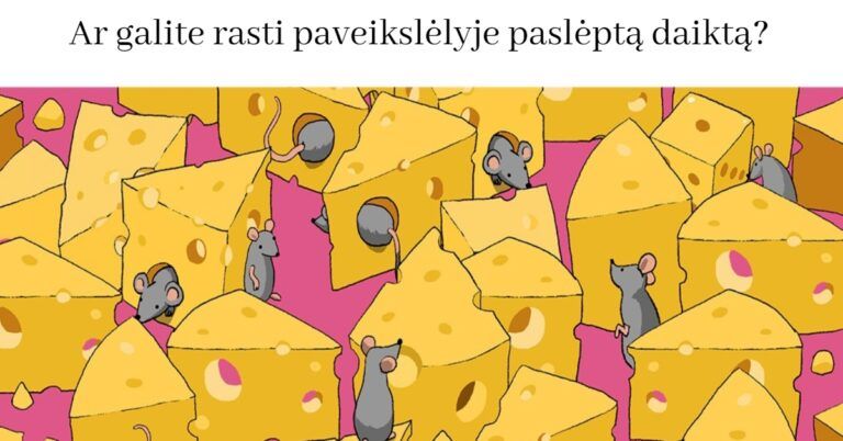 Pasitikrinkite savo įgūdžius: raskite paslėptus objektus paveikslėliuose