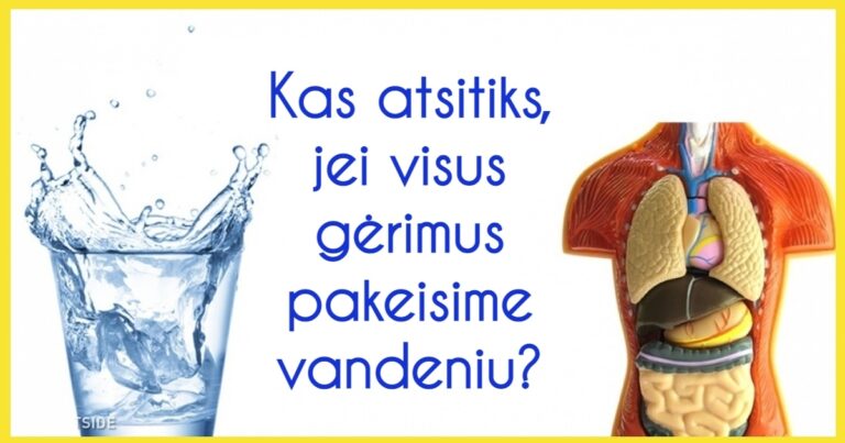 Kas nutiktų, jei visus gėrimus pakeistumėte vandeniu?