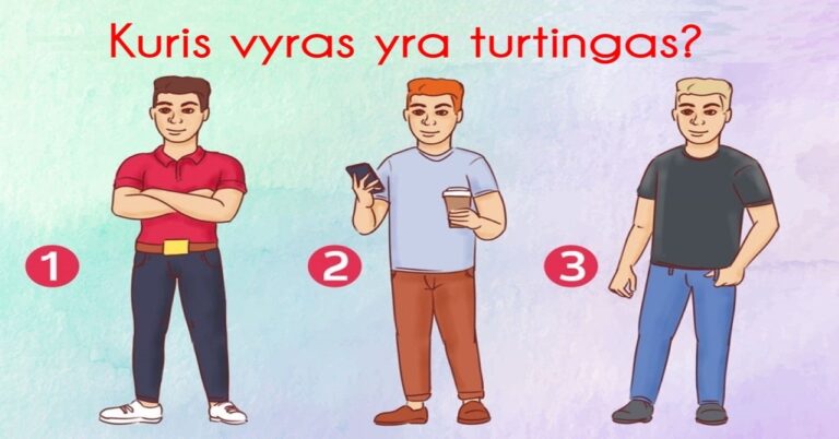 Dėmesingumo testas. Kuris vyras yra turtingas?