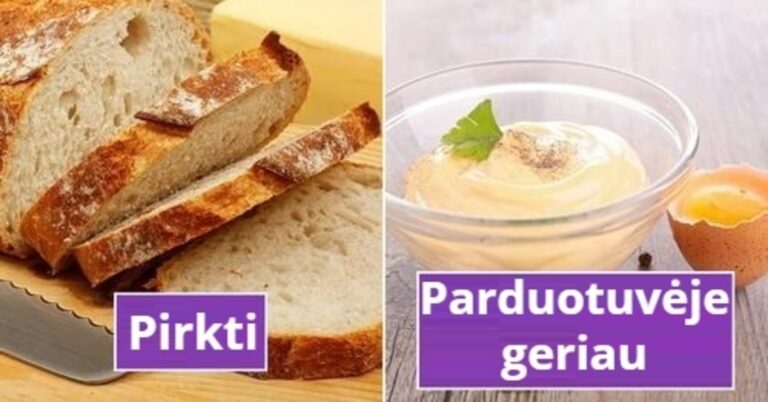 Maisto produktai, kuriuos geriau pirkti, o ne gaminti patiems