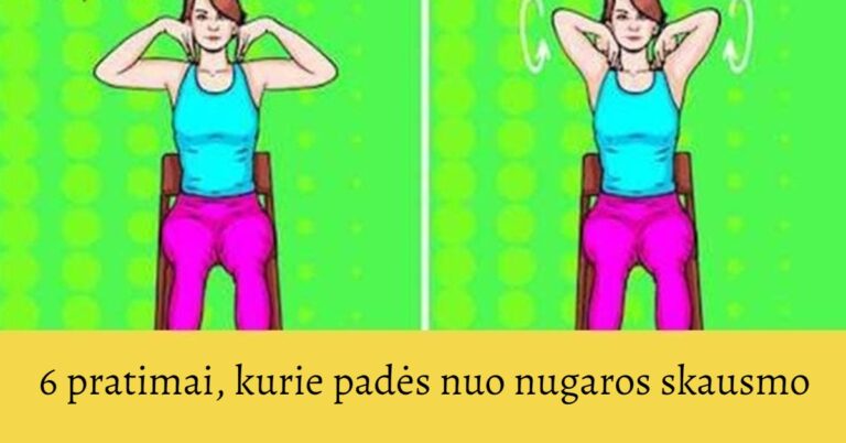 6 pratimai, kurie padės nuo nugaros skausmo