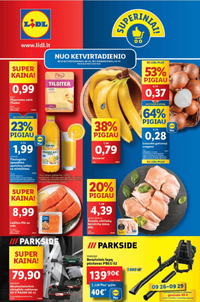 Parduotuvių savaitgalio nuolaidos LIDL