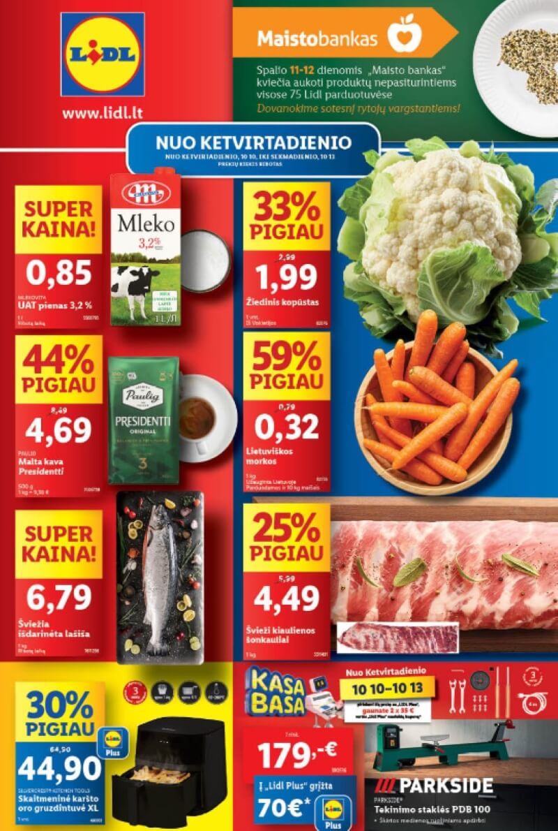 Savaitgalio, nuo spalio 10 iki 13 d. nuolaidos LIDL