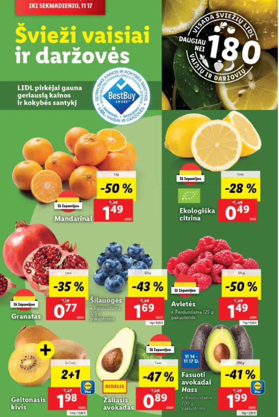 46 savaitės geriausios nuolaidos Lidl